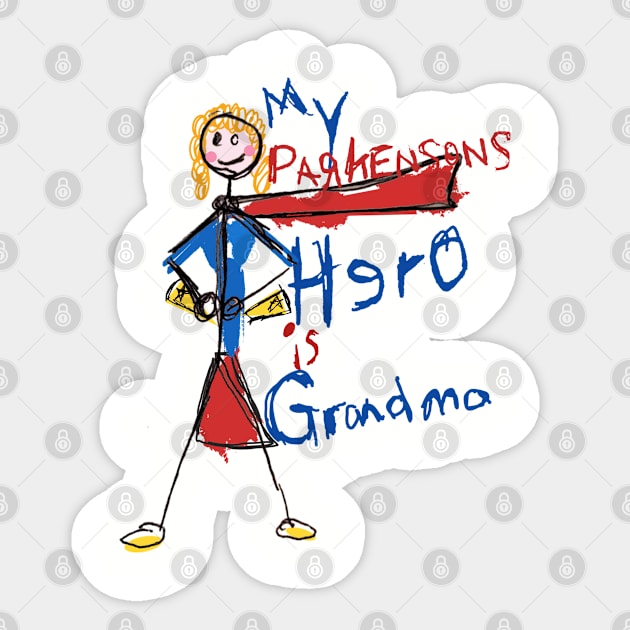 My Parkinsons Hero Is Grandma Sticker by SteveW50